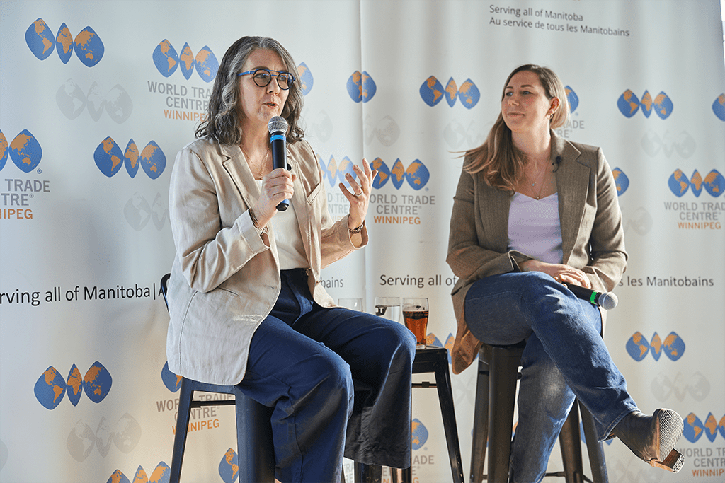 WTC Talks speakers on stage
